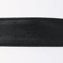 GUCCI Interlocking Belt Canvas 33.1"" Black Gold 29882 Auth th6038-11