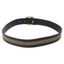GUCCI Interlocking Belt Canvas 33.1"" Black Gold 29882 Auth th6038-3