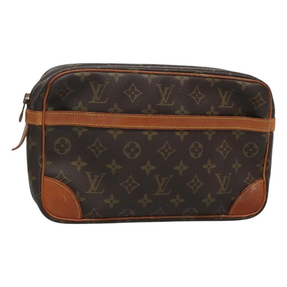 LOUIS VUITTON Monogram Compiegne 28 Clutch Bag M51845 LV Auth th6047