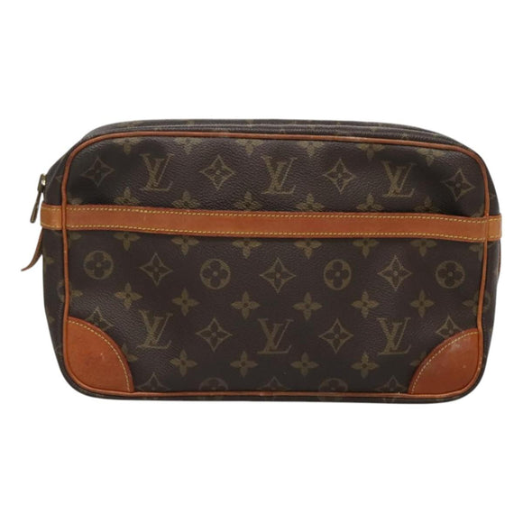 LOUIS VUITTON Monogram Compiegne 28 Clutch Bag M51845 LV Auth th6047