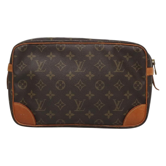 LOUIS VUITTON Monogram Compiegne 28 Clutch Bag M51845 LV Auth th6047