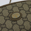 GUCCI GG Plus Supreme Shoulder Bag PVC Beige Gold Auth th6055-17