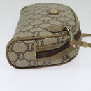GUCCI GG Plus Supreme Shoulder Bag PVC Beige Gold Auth th6055-4