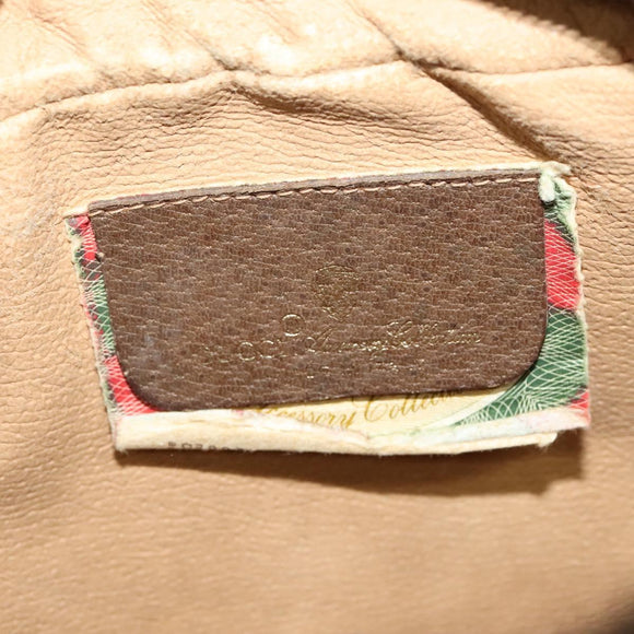 GUCCI GG Supreme Web Sherry Line Clutch Bag PVC Beige Gold 89 01 034 Auth th6057