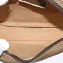 GUCCI GG Supreme Web Sherry Line Clutch Bag PVC Beige Gold 89 01 034 Auth th6057-11