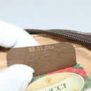 GUCCI GG Supreme Web Sherry Line Clutch Bag PVC Beige Gold 89 01 034 Auth th6057-12