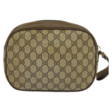 GUCCI GG Supreme Web Sherry Line Clutch Bag PVC Beige Gold 89 01 034 Auth th6057 - 0