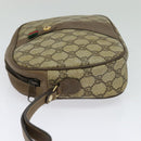 GUCCI GG Supreme Web Sherry Line Clutch Bag PVC Beige Gold 89 01 034 Auth th6057-3