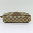 GUCCI GG Supreme Web Sherry Line Clutch Bag PVC Beige Gold 89 01 034 Auth th6057-5