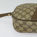 GUCCI GG Supreme Web Sherry Line Clutch Bag PVC Beige Gold 89 01 034 Auth th6057-8