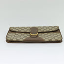 GUCCI GG Supreme Shoulder Bag PVC Beige Gold Auth th6066-7