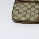 GUCCI GG Supreme Shoulder Bag PVC Beige Gold Auth th6066-8