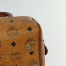 MCM Hand Bag PVC Leather Brown Gold Auth th6067-13