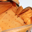 MCM Hand Bag PVC Leather Brown Gold Auth th6067-17