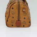 MCM Hand Bag PVC Leather Brown Gold Auth th6067-5