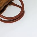 MCM Hand Bag PVC Leather Brown Gold Auth th6067-7