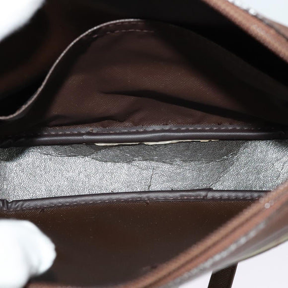 Burberrys Nova Check Shoulder Bag Canvas Brown Gold Auth th6068