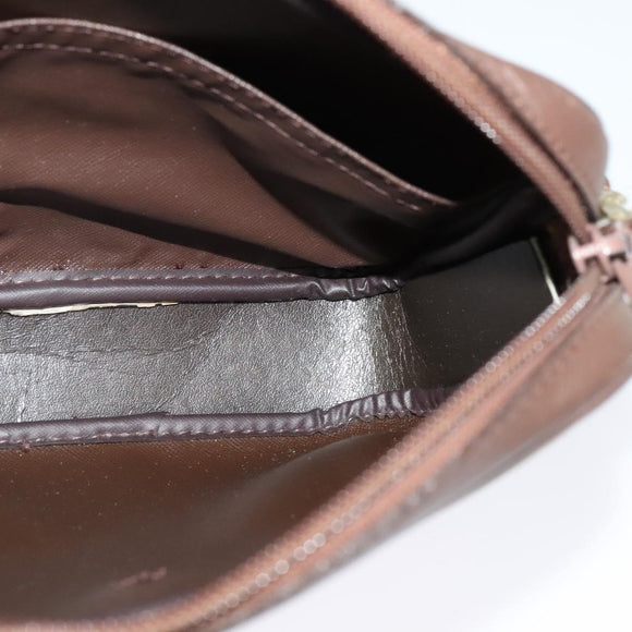 Burberrys Nova Check Shoulder Bag Canvas Brown Gold Auth th6068