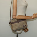 Burberrys Nova Check Shoulder Bag Canvas Brown Gold Auth th6068-19