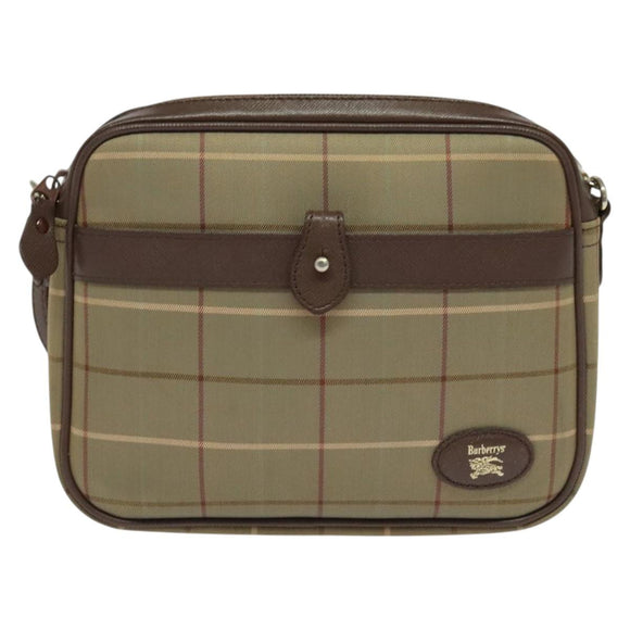 Burberrys Nova Check Shoulder Bag Canvas Brown Gold Auth th6068