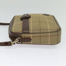 Burberrys Nova Check Shoulder Bag Canvas Brown Gold Auth th6068-3