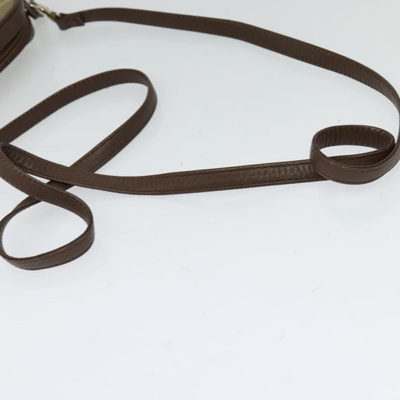 Burberrys Nova Check Shoulder Bag Canvas Brown Gold Auth th6068