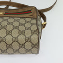 GUCCI GG Supreme Web Sherry Line Bag PVC Beige Gold 56 02 087 Auth th6069-11