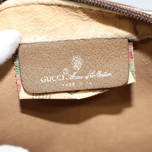 GUCCI GG Supreme Web Sherry Line Bag PVC Beige Gold 56 02 087 Auth th6069