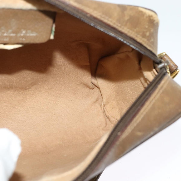 GUCCI GG Supreme Web Sherry Line Bag PVC Beige Gold 56 02 087 Auth th6069