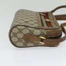 GUCCI GG Supreme Web Sherry Line Bag PVC Beige Gold 56 02 087 Auth th6069-5