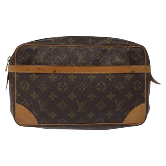 LOUIS VUITTON Monogram Compiegne 28 Clutch Bag M51845 LV Auth th6070