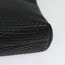 BALLY Quilted Chain Shoulder Bag Leather Black Gold Auth th6071-9