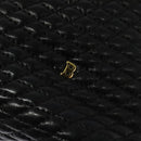 BALLY Quilted Chain Shoulder Bag Leather Black Gold Auth th6071-17