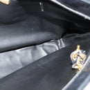 BALLY Quilted Chain Shoulder Bag Leather Black Gold Auth th6071-18