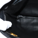 BALLY Quilted Chain Shoulder Bag Leather Black Gold Auth th6071-19