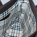 BURBERRY Tote Bag Leather Brown Gold Auth th6073-18
