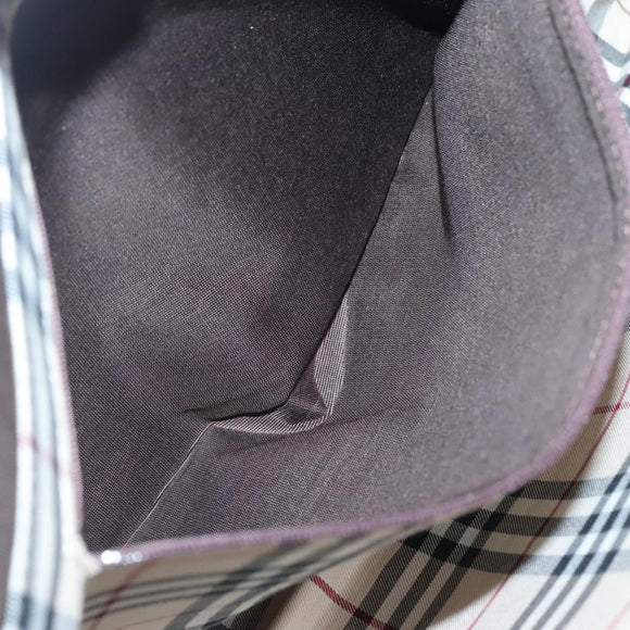 BURBERRY Tote Bag Leather Brown Gold Auth th6073