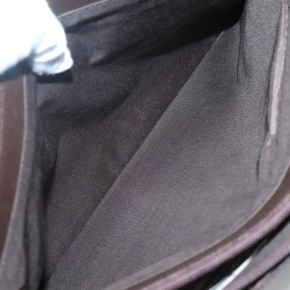 BURBERRY Tote Bag Leather Brown Gold Auth th6073