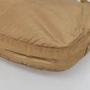 PRADA Chain Shoulder Bag Nylon Beige Auth th6074-9