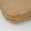PRADA Chain Shoulder Bag Nylon Beige Auth th6074-14