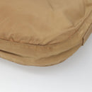 PRADA Chain Shoulder Bag Nylon Beige Auth th6074-15