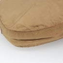 PRADA Chain Shoulder Bag Nylon Beige Auth th6074-16