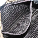 PRADA Chain Shoulder Bag Nylon Beige Auth th6074-20