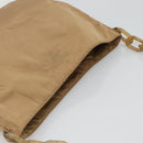 PRADA Chain Shoulder Bag Nylon Beige Auth th6074-6