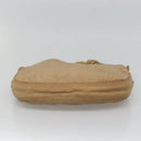 PRADA Chain Shoulder Bag Nylon Beige Auth th6074-5