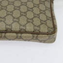 GUCCI GG Plus Supreme Clutch Bag PVC Beige Gold Auth th6080-14