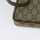 GUCCI GG Plus Supreme Clutch Bag PVC Beige Gold Auth th6080-15