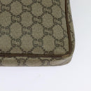 GUCCI GG Plus Supreme Clutch Bag PVC Beige Gold Auth th6080-16