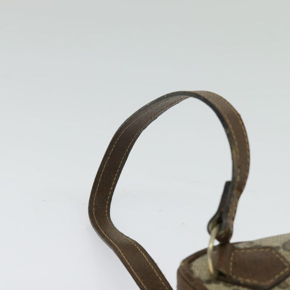 GUCCI GG Plus Supreme Clutch Bag PVC Beige Gold Auth th6080