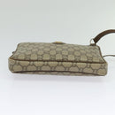 GUCCI GG Plus Supreme Clutch Bag PVC Beige Gold Auth th6080-5